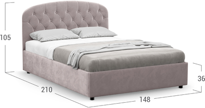 Кровать двуспальная Bianca New 140х200 Модель 1227
